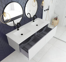 Load image into Gallery viewer, LAVIVA 313VTR-60DCW Vitri 60&quot; Cloud White Double Sink Wall Hung Bathroom Vanity Cabinet