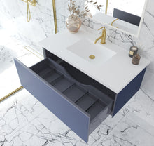 Load image into Gallery viewer, LAVIVA 313VTR-42NB Vitri 42&quot; Nautical Blue Wall Hung Bathroom Vanity Cabinet