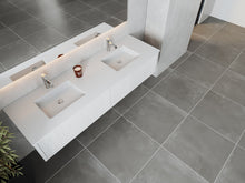 Load image into Gallery viewer, LAVIVA 313LGN-72DAW-MW Legno 72&quot; Alabaster White Double Sink Bathroom Vanity with Matte White VIVA Stone Solid Surface Countertop