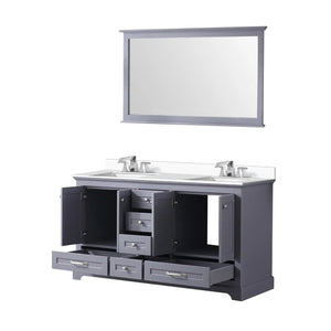 Lexora LD342260DB00000 Dukes 60" Dark Grey Vanity Cabinet Only