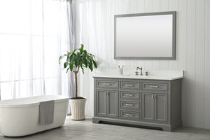 Design Element ML-60S-GY Milano 60" Single Vanity in Gray