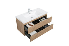 Load image into Gallery viewer, LAVIVA 313AUR-42SO-GW Aurora 42&quot; Sonoma Oak Wall Hung Bathroom Vanity with White Acrylic Countertop