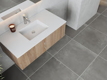 Load image into Gallery viewer, LAVIVA 313LGN-42WG-MW Legno 42&quot; Weathered Grey Bathroom Vanity with Matte White VIVA Stone Solid Surface Countertop