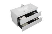 Load image into Gallery viewer, LAVIVA 313AUR-42GPW-GW Aurora 42&quot; Glossy Polar White Wall Hung Bathroom Vanity with White Acrylic Countertop