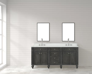 Design Element WN-72-GY Winston 72" Double Sink Bathroom Vanity in Gray