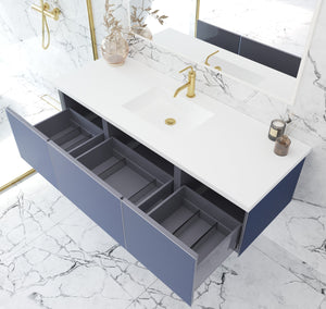 LAVIVA 313VTR-60CNB Vitri 60" Nautical Blue Single Sink Wall Hung Bathroom Vanity Cabinet