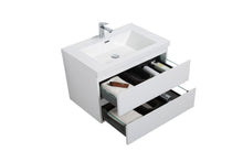 Load image into Gallery viewer, LAVIVA 313AUR-30GPW-GW Aurora 30&quot; Glossy Polar White Wall Hung Bathroom Vanity with White Acrylic Countertop