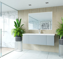 Load image into Gallery viewer, LAVIVA 313VTR-54FG-MW Vitri 54&quot; Fossil Grey Bathroom Vanity with VIVA Stone Matte White Solid Surface Countertop