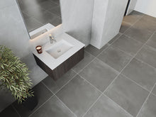 Load image into Gallery viewer, LAVIVA 313LGN-30CR-MW Legno 30&quot; Carbon Oak Bathroom Vanity with Matte White VIVA Stone Solid Surface Countertop