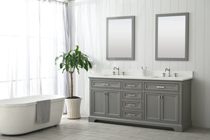 Design Element ML-72-GY Milano 72" Bathroom Vanity in Gray