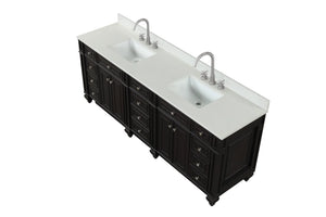 Design Element WN-84-ES Winston 84" Double Sink Bathroom Vanity Espresso