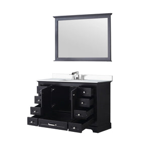 Lexora LD342260DG00M58 Dukes 60" Espresso Double Vanity, no Top and 58" Mirror