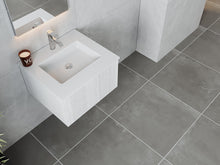 Load image into Gallery viewer, LAVIVA 313LGN-24AW-MW Legno 24&quot; Alabaster White Bathroom Vanity with Matte White VIVA Stone Solid Surface Countertop