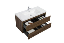 Load image into Gallery viewer, LAVIVA 313AUR-42SW-GW Aurora 42&quot; Smokey Walnut Wall Hung Bathroom Vanity with White Acrylic Countertop