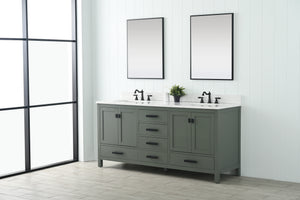 Design Element V01-72-VG Valentino 72" Double Sink Vanity in Green