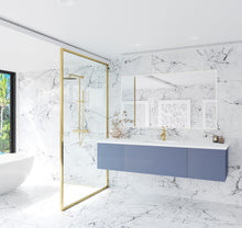 Load image into Gallery viewer, LAVIVA 313VTR-72CNB-MW Vitri 72&quot; Nautical Blue Single Sink Bathroom Vanity with VIVA Stone Matte White Solid Surface Countertop