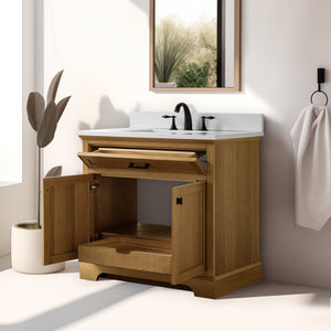 Design Element ML-36-OKV Milano 36-in Oak Single Vanity