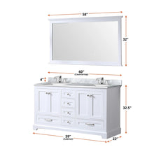 Load image into Gallery viewer, Lexora LD342260DA00000 Dukes 60&quot; White Vanity Cabinet Only