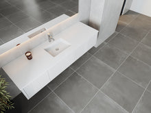 Load image into Gallery viewer, LAVIVA 313LGN-72CAW-MW Legno 72&quot; Alabaster White Single Sink Bathroom Vanity with Matte White VIVA Stone Solid Surface Countertop