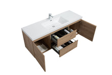 Load image into Gallery viewer, LAVIVA 313AUR-60CSO-GW Aurora 60&quot; Sonoma Oak Wall Hung Single Sink Bathroom Vanity with White Acrylic Countertop
