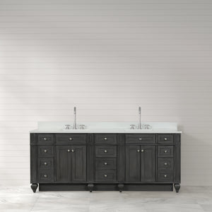 Design Element WN-84-GY Winston 84" Double Sink Bathroom Vanity Gray