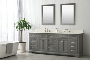 Design Element ML-84-GY Milano 84" Bathroom Vanity in Gray