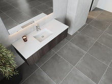 Load image into Gallery viewer, LAVIVA 313LGN-54CR-MW Legno 54&quot; Carbon Oak Bathroom Vanity with Matte White VIVA Stone Solid Surface Countertop