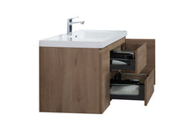 Load image into Gallery viewer, LAVIVA 313AUR-48SO-GW Aurora 48&quot; Sonoma Oak Wall Hung Bathroom Vanity with White Acrylic Countertop