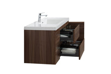 Load image into Gallery viewer, LAVIVA 313AUR-48SW-GW Aurora 48&quot; Smokey Walnut Wall Hung Bathroom Vanity with White Acrylic Countertop