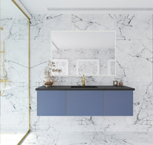 Load image into Gallery viewer, LAVIVA 313VTR-60CNB Vitri 60&quot; Nautical Blue Single Sink Wall Hung Bathroom Vanity Cabinet