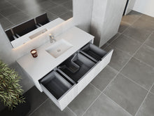 Load image into Gallery viewer, LAVIVA 313LGN-54AW-MW Legno 54&quot; Alabaster White Bathroom Vanity with Matte White VIVA Stone Solid Surface Countertop