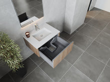 Load image into Gallery viewer, LAVIVA 313LGN-30WG-MW Legno 30&quot; Weathered Grey Bathroom Vanity with Matte White VIVA Stone Solid Surface Countertop
