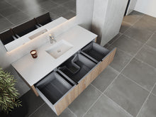 Load image into Gallery viewer, LAVIVA 313LGN-60CWG-MW Legno 60&quot; Weathered Grey Single Sink Bathroom Vanity with Matte White VIVA Stone Solid Surface Countertop