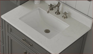 Design Element ML-84MC-GY Milano 84" Double Sink Bathroom Vanity Modular Set in Gray