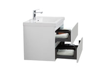 Load image into Gallery viewer, LAVIVA 313AUR-24GPW-GW Aurora 24&quot; Glossy Polar White Wall Hung Bathroom Vanity with White Acrylic Countertop