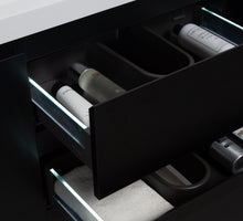 Load image into Gallery viewer, LAVIVA 313AUR-60CMMB-GW Aurora 60&quot; Matte Midnight Black Wall Hung Single Sink Bathroom Vanity with White Acrylic Countertop