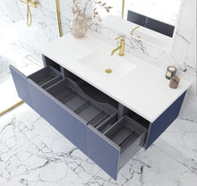 Load image into Gallery viewer, LAVIVA 313VTR-54NB Vitri 54&quot; Nautical Blue Wall Hung Bathroom Vanity Cabinet