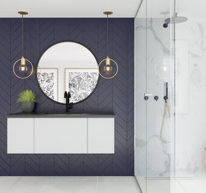 LAVIVA 313VTR-48CW Vitri 48" Cloud White Wall Hung Bathroom Vanity Cabinet