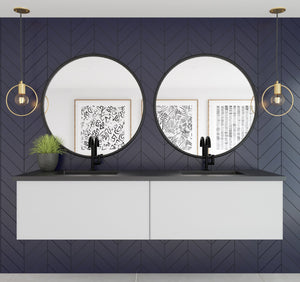LAVIVA 313VTR-72DCW Vitri 72" Cloud White Double Sink Wall Hung Bathroom Vanity Cabinet