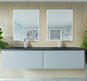 LAVIVA 313VTR-72DFG Vitri 72" Fossil Grey Double Sink Wall Hung Bathroom Vanity Cabinet