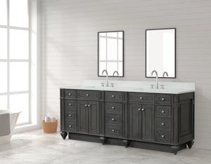 Design Element WN-84-GY Winston 84" Double Sink Bathroom Vanity Gray