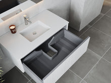 Load image into Gallery viewer, LAVIVA 313LGN-42AW-MW Legno 42&quot; Alabaster White Bathroom Vanity with Matte White VIVA Stone Solid Surface Countertop
