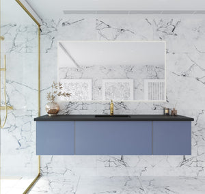 LAVIVA 313VTR-72CNB Vitri 72" Nautical Blue Single Sink Wall Hung Bathroom Vanity Cabinet