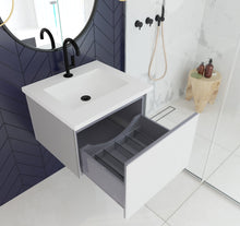 Load image into Gallery viewer, LAVIVA 313VTR-24CW-MW Vitri 24&quot; Cloud White Bathroom Vanity with VIVA Stone Matte White Solid Surface Countertop