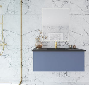 LAVIVA 313VTR-42NB Vitri 42" Nautical Blue Wall Hung Bathroom Vanity Cabinet