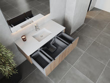 Load image into Gallery viewer, LAVIVA 313LGN-48WG-MW Legno 48&quot; Weathered Grey Bathroom Vanity with Matte White VIVA Stone Solid Surface Countertop