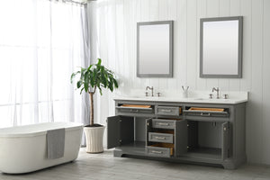 Design Element ML-72-GY Milano 72" Bathroom Vanity in Gray