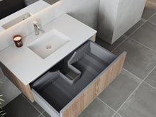 Load image into Gallery viewer, LAVIVA 313LGN-42WG-MW Legno 42&quot; Weathered Grey Bathroom Vanity with Matte White VIVA Stone Solid Surface Countertop