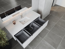 Load image into Gallery viewer, LAVIVA 313LGN-60CAW-MW Legno 60&quot; Alabaster White Single Sink Bathroom Vanity with Matte White VIVA Stone Solid Surface Countertop