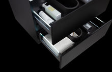 Load image into Gallery viewer, LAVIVA 313AUR-24MMB-GW Aurora 24&quot; Matte Midnight Black Wall Hung Bathroom Vanity with White Acrylic Countertop